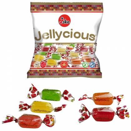 ΚΑΡΑΜΕΛΕΣ ΖΕΛΕΔΑΚΙΑ ΦΡΟΥΤΩΝ JELLYCIOUS ΣΑΚ=1000g  στην Κατηγορία Καραμέλες-Τσίχλες 