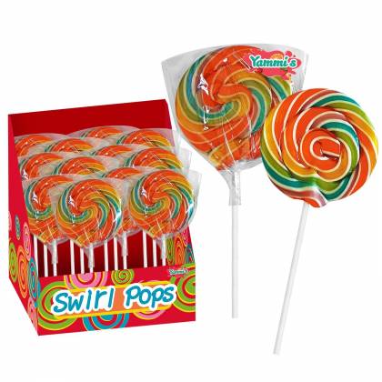 Γλειφιτζούρι Στρογγυλό Χρωματιστό Swirl pop 50g 50gr  στην Κατηγορία Γλειφιτζούρια 